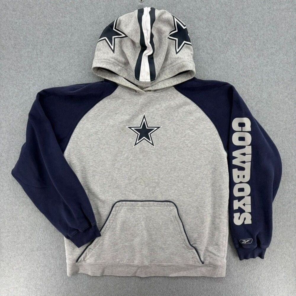 Vintage Y2K NFL Equipment Authentic Reebok Dallas Cowboys Hoodie Size Large